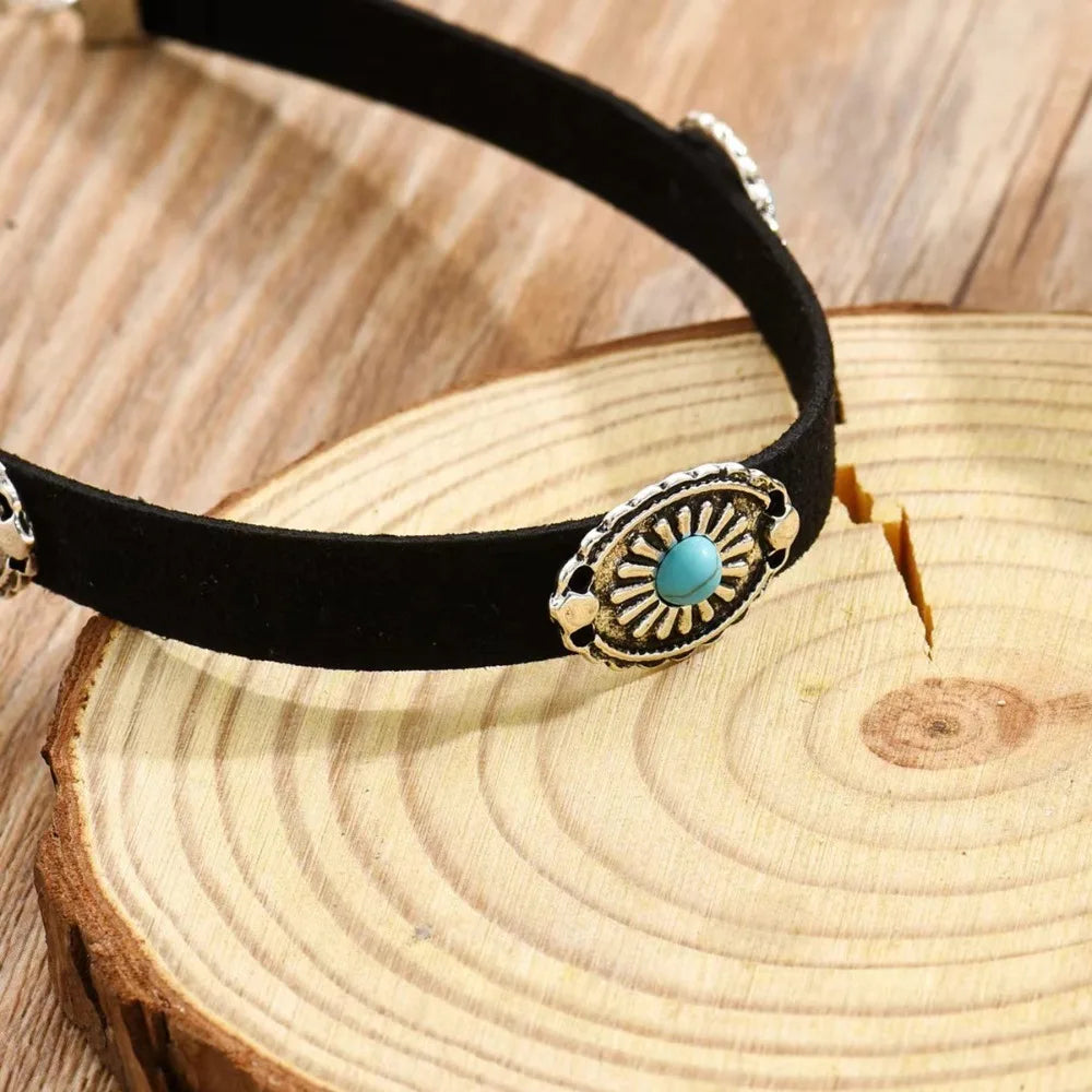 Desert Suede Concho Choker