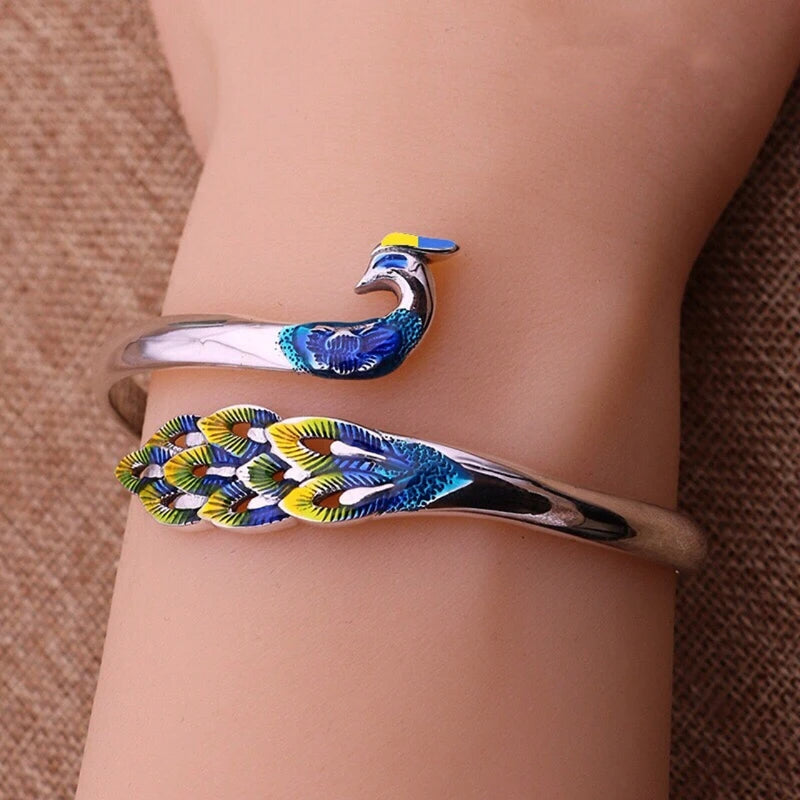 Peacock Cuff Bracelet