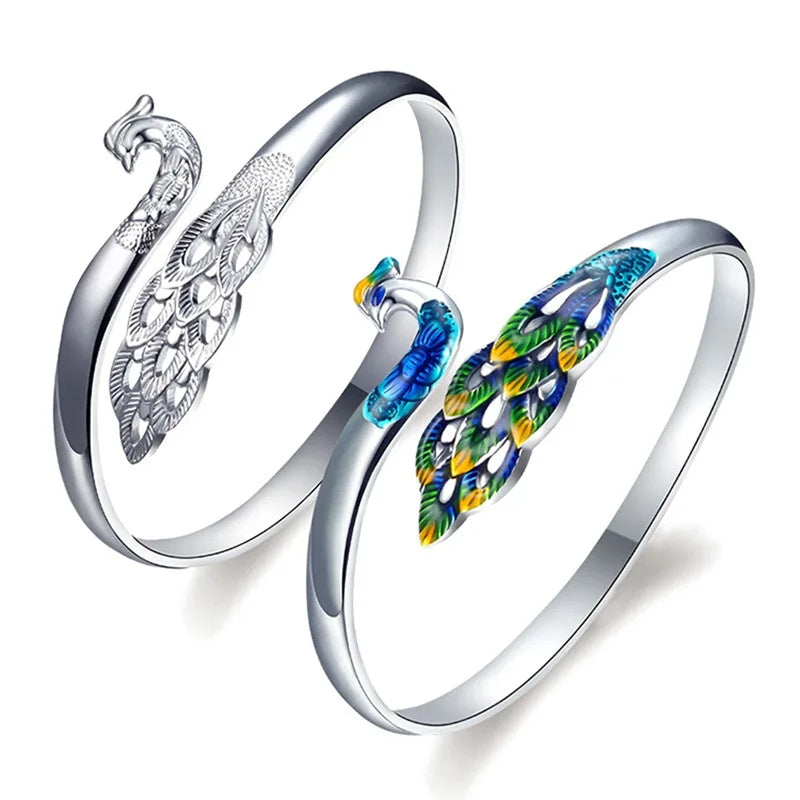 Peacock Cuff Bracelet