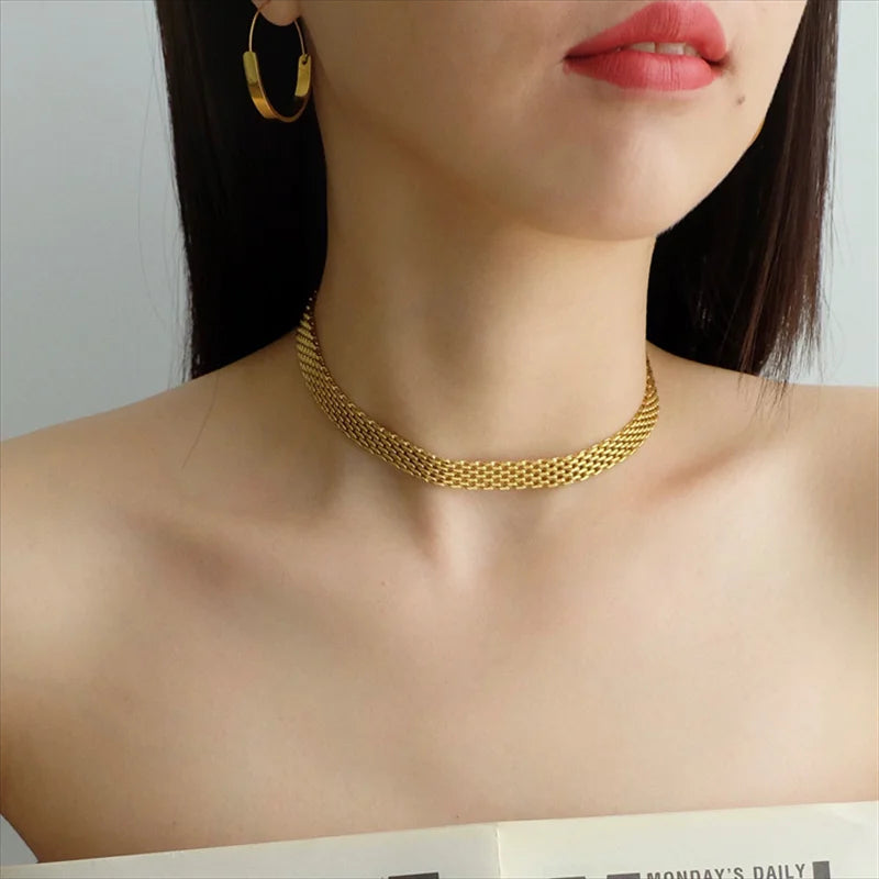 Alice Gold Choker Chain Set