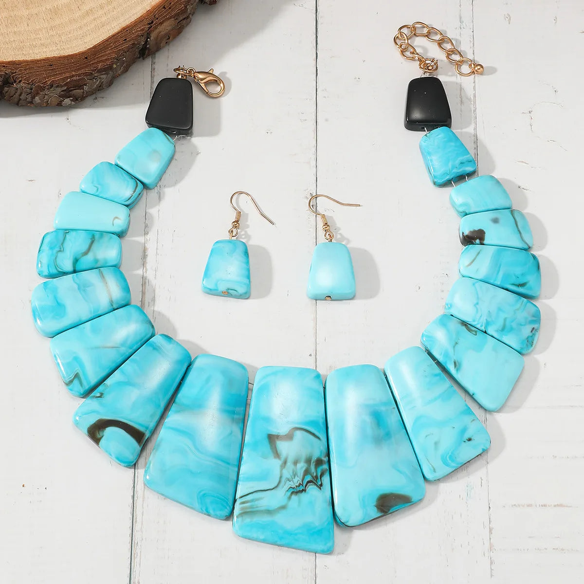 Resin Necklace & Earring Set