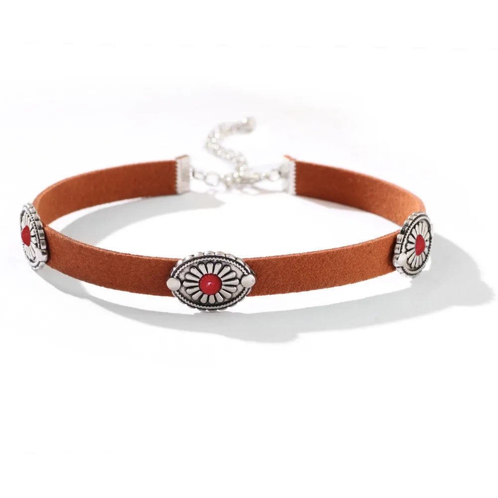 Desert Suede Concho Choker