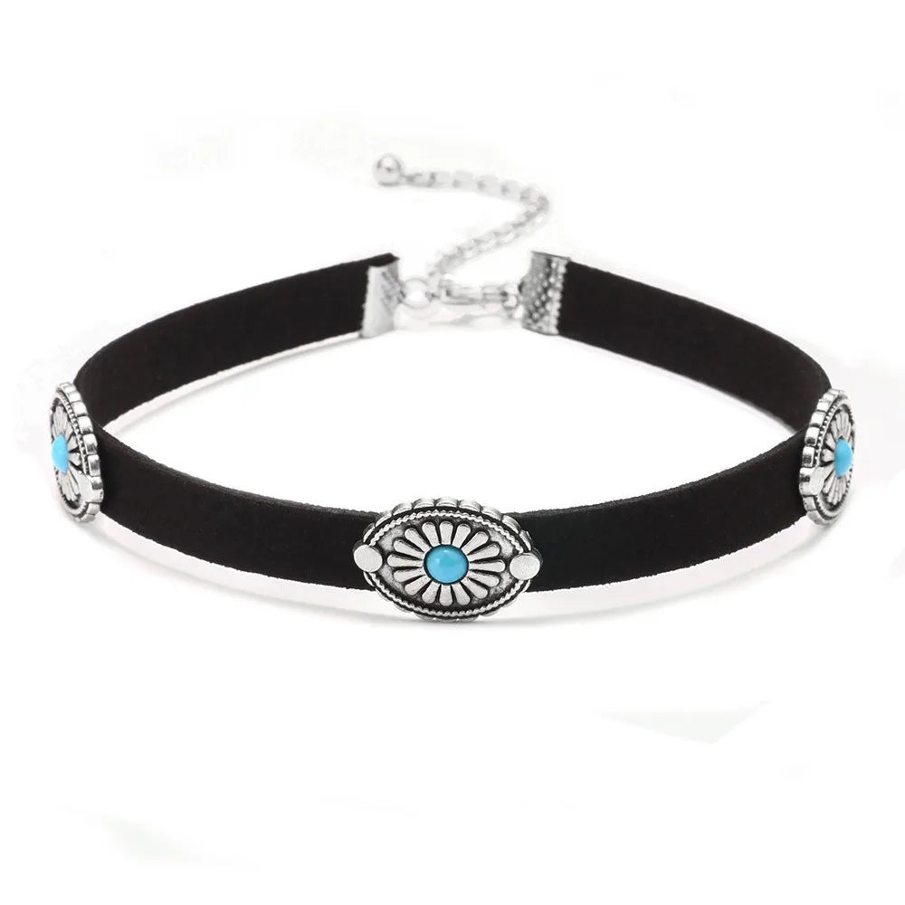 Desert Suede Concho Choker