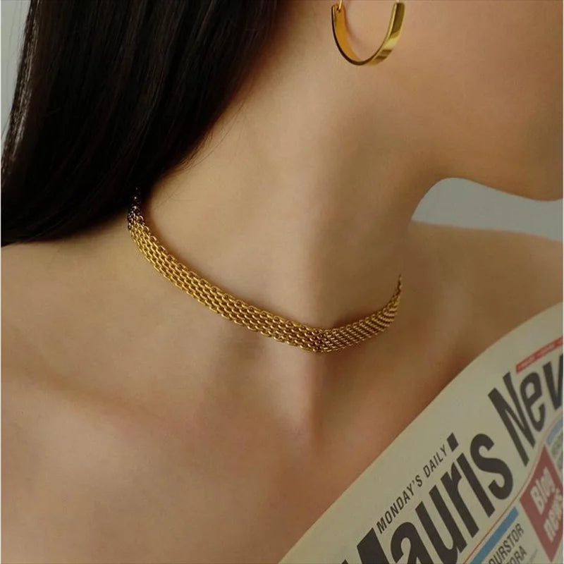 Alice Gold Choker Chain Set