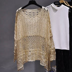 Hollow Sequined Blouse