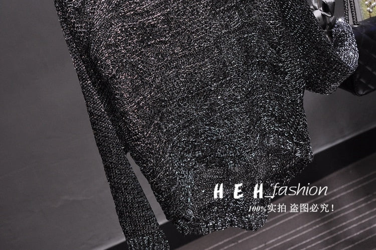 Sequined Knitted Pullover