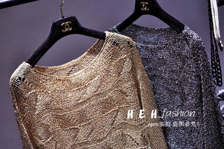 Sequined Knitted Pullover