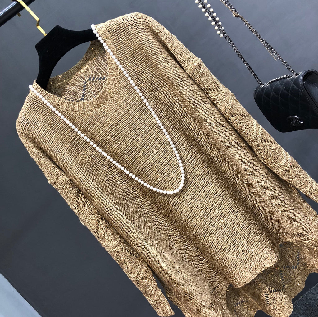 Loose Sequined Sweater