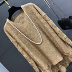 Loose Sequined Sweater