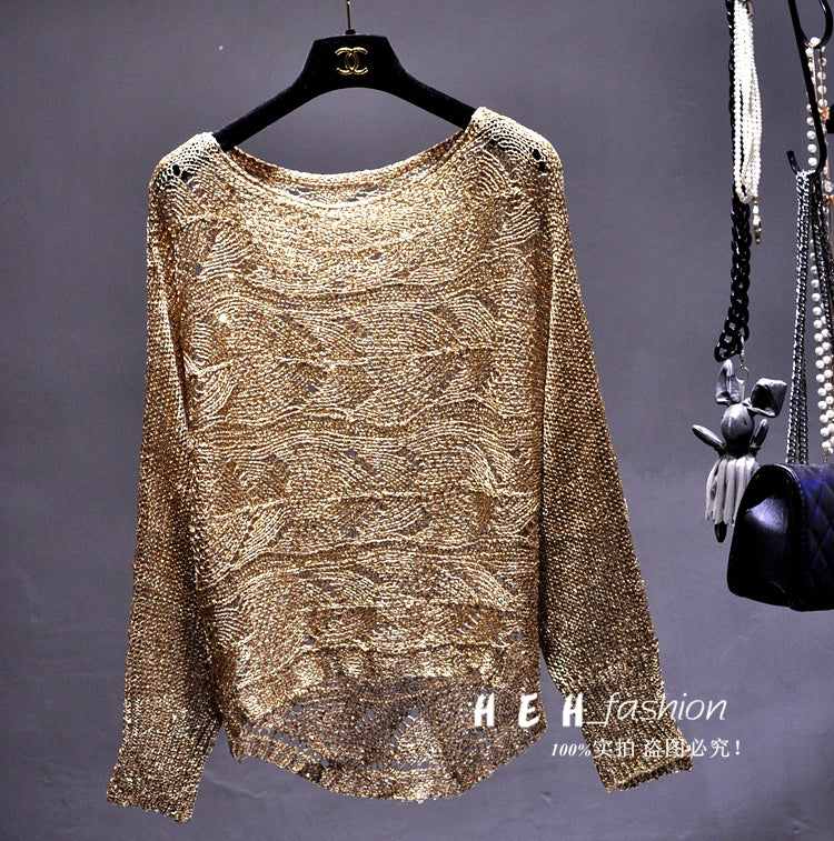 Sequined Knitted Pullover