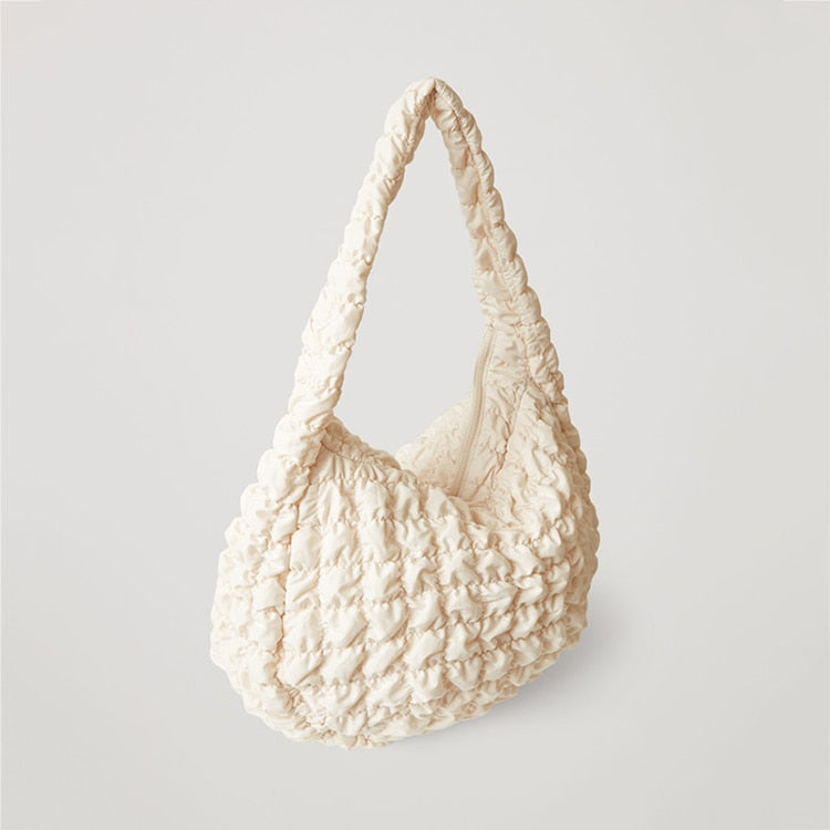 Ruched Tote Handbag