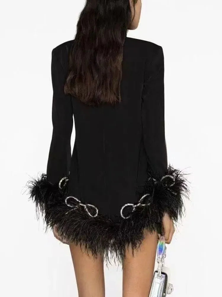 Macao Feather Mini Dress