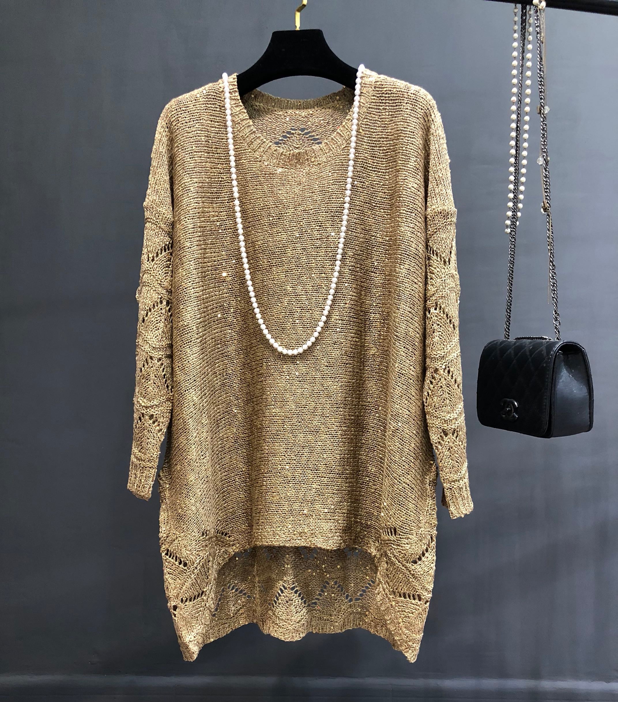 Loose Sequined Sweater