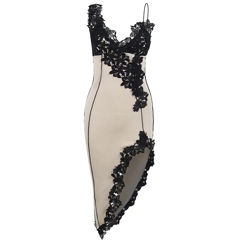 Bodycon Lace Midi Dress