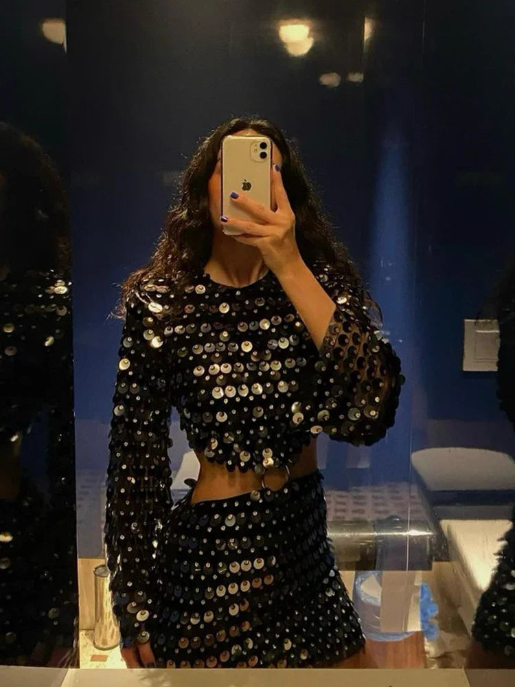 Sequined Mini Dress