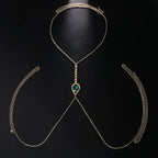 Green Crystal Chest Chain