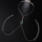 Green Crystal Chest Chain