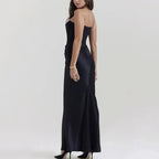 Satin Pleated Dress