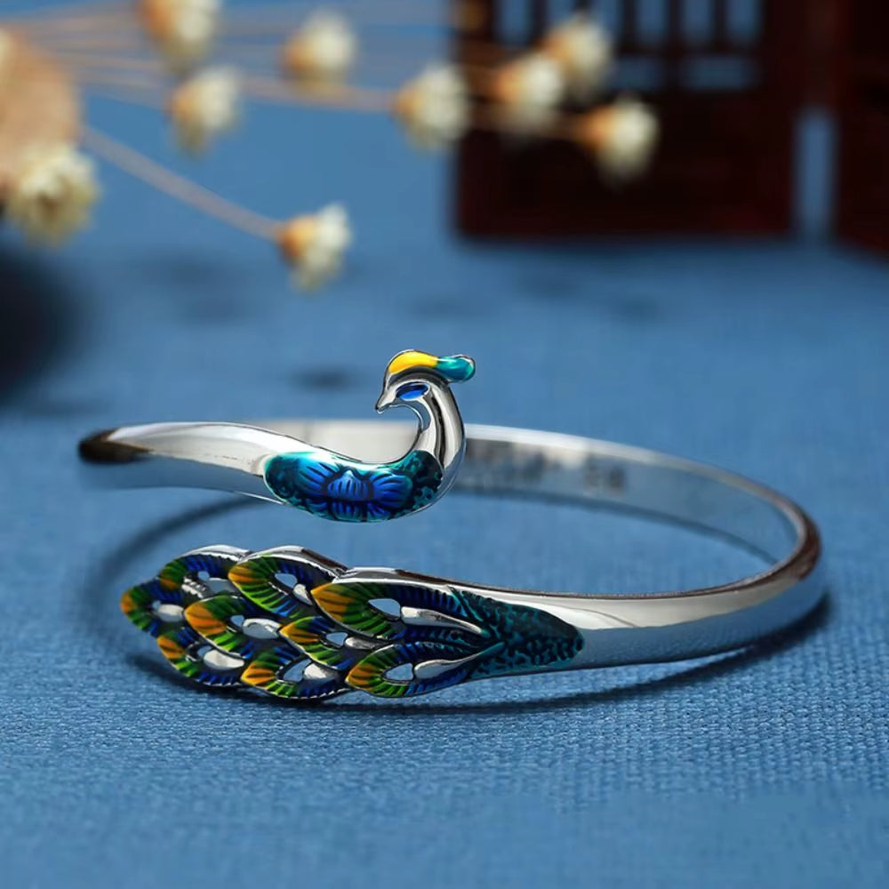 Peacock Cuff Bracelet