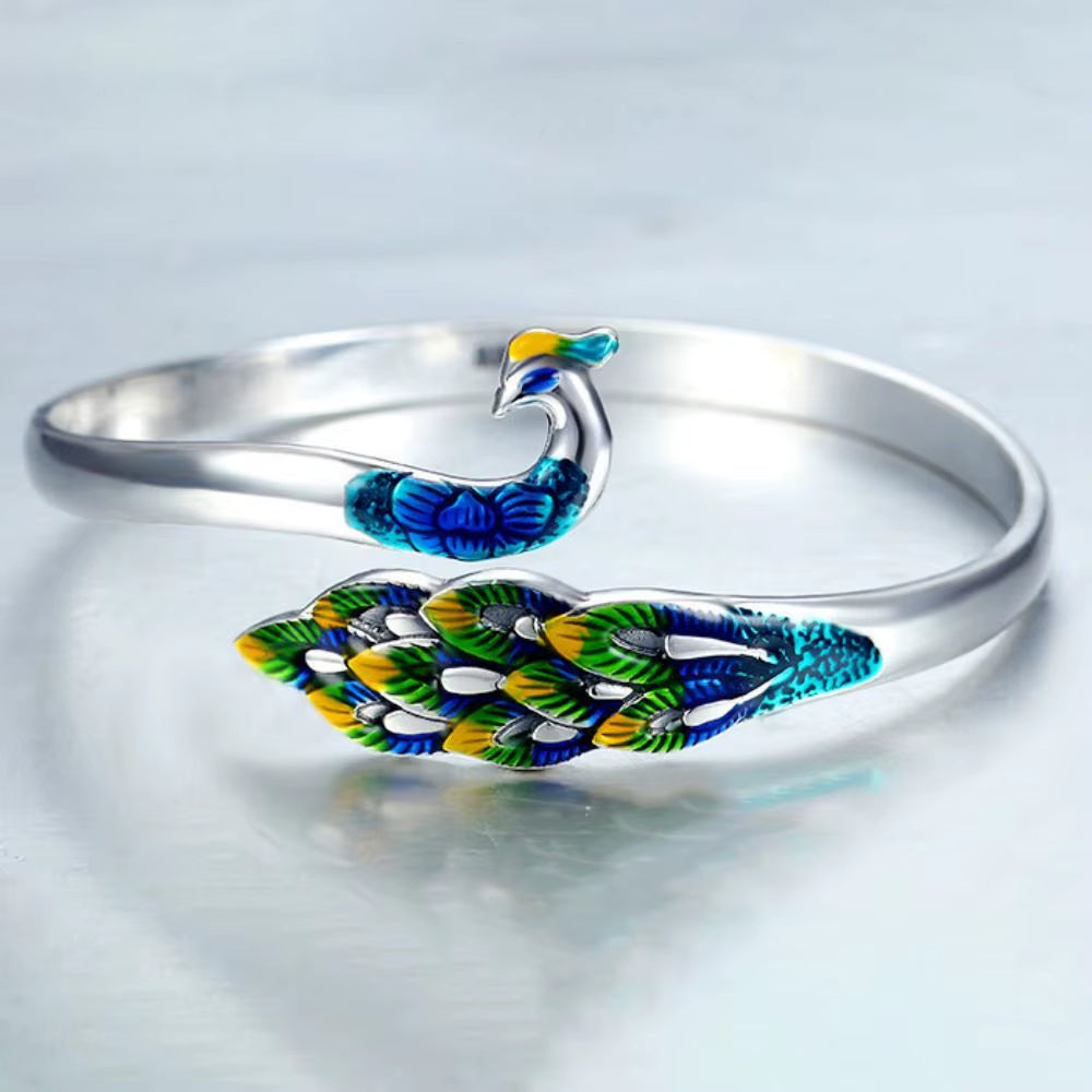 Peacock Cuff Bracelet