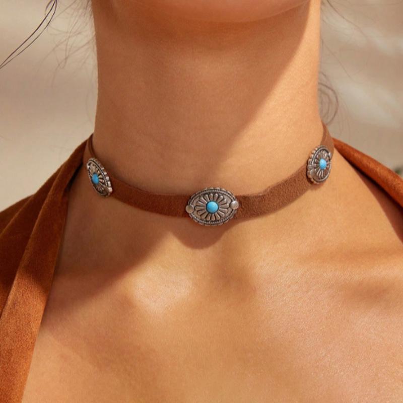 Desert Suede Concho Choker
