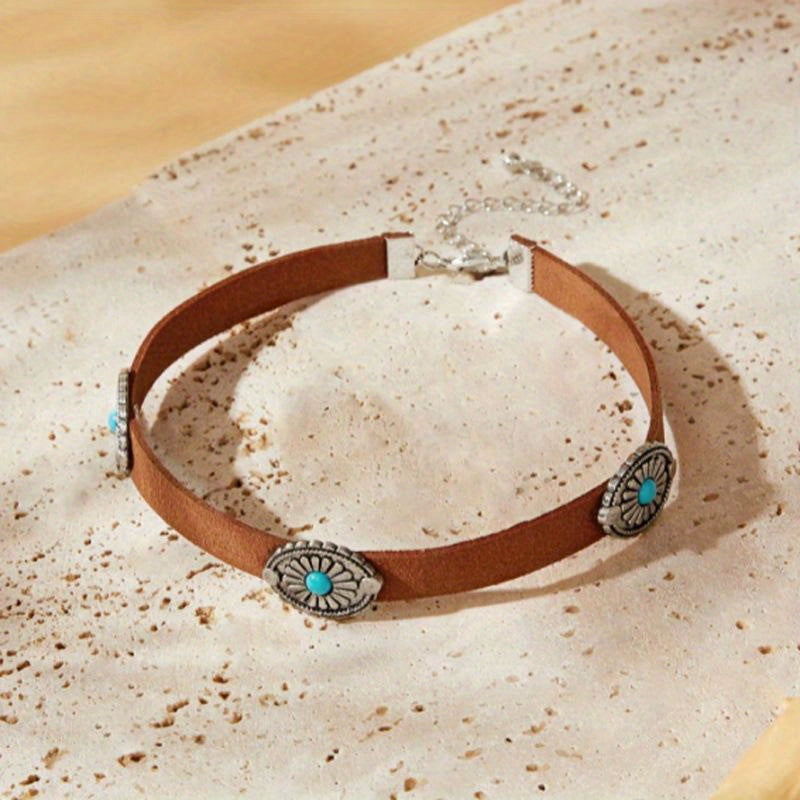 Desert Suede Concho Choker