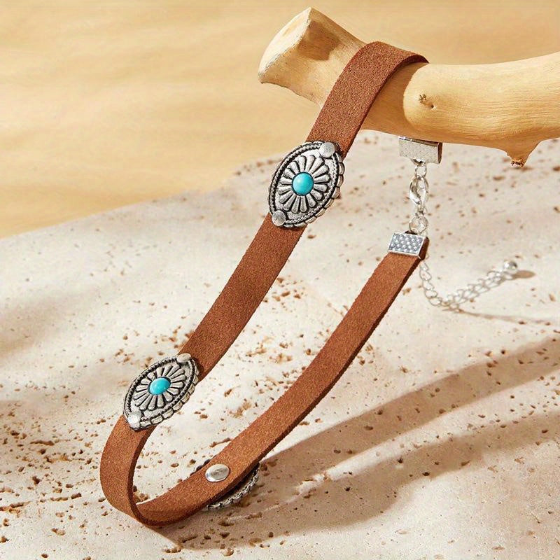 Desert Suede Concho Choker
