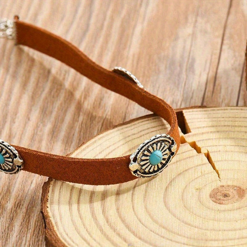 Desert Suede Concho Choker