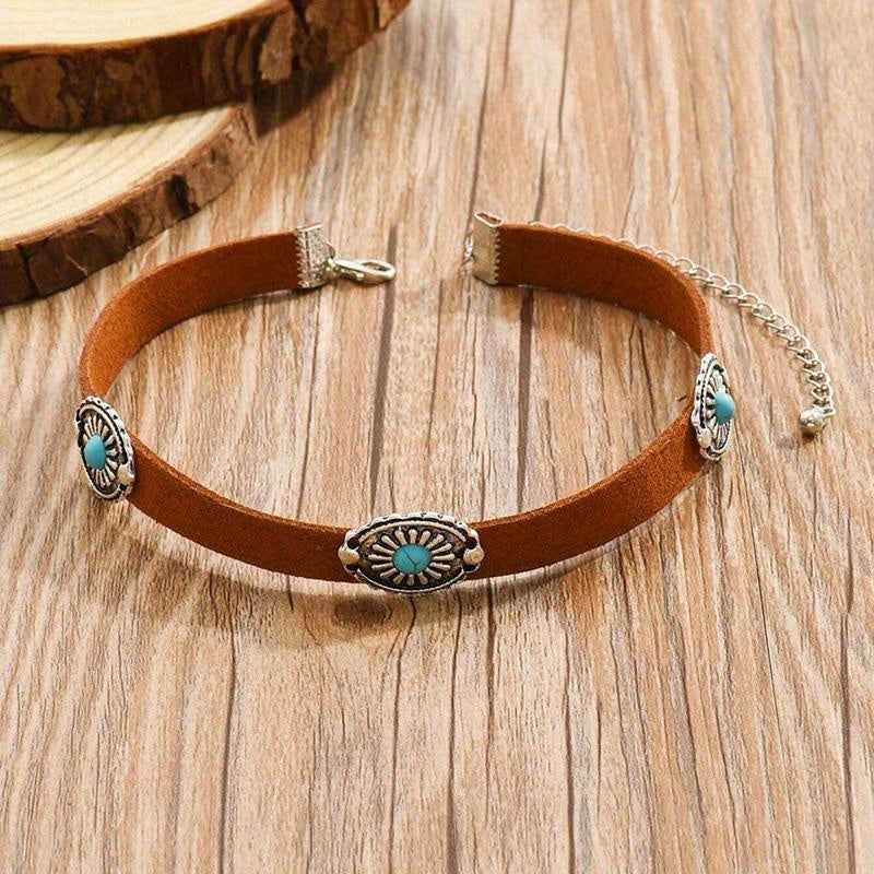 Desert Suede Concho Choker