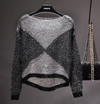 Sequined Long-Sleeve Top