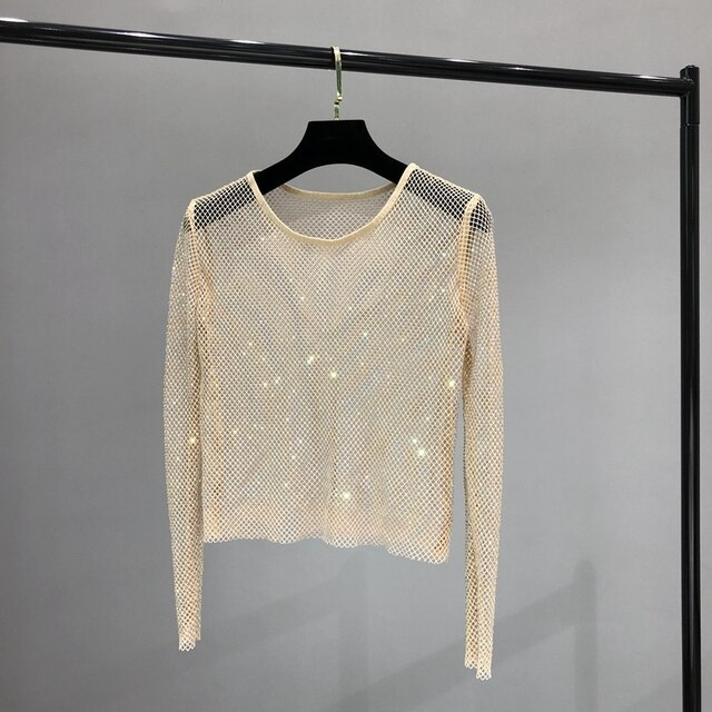 Shiny Long Sleeve Top