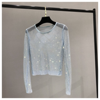 Shiny Long Sleeve Top