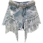 Tassel Denim Shorts