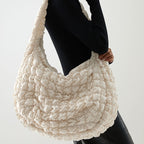 Ruched Tote Handbag