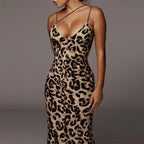 Leopard Print Midi Dress