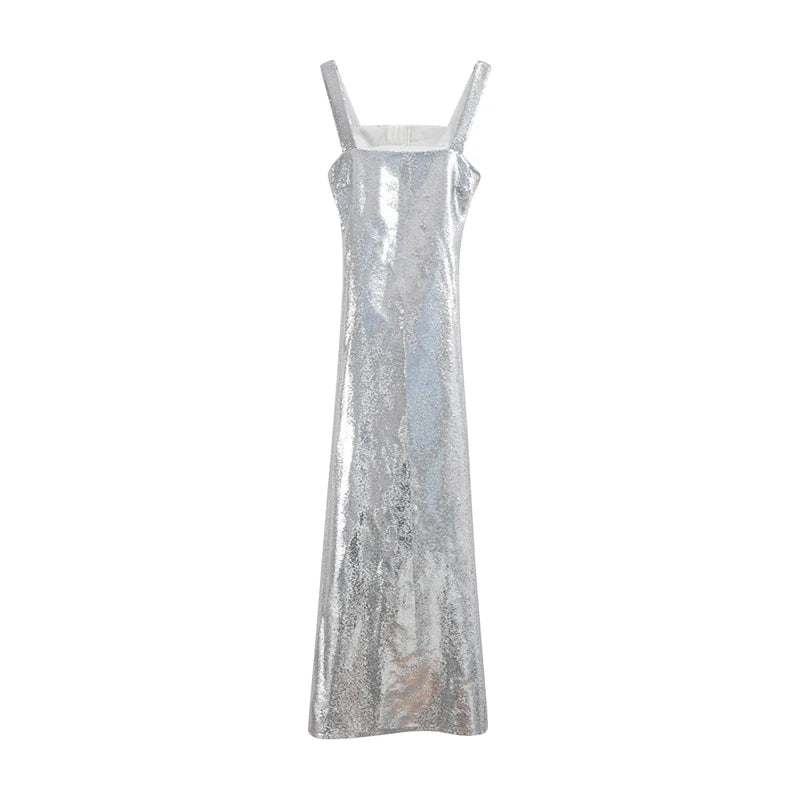 Silvery Maxi Dress