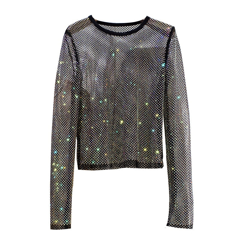 Shiny Long Sleeve Top