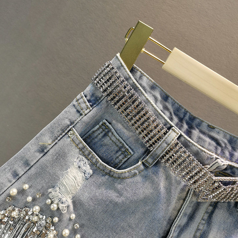 Tassel Denim Shorts
