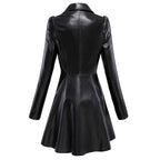 Leather Skirted Coat